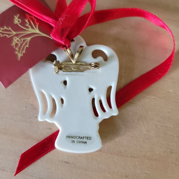 Lenox Angel Charm Pin/Pendant Gift/Hostess Idea - Handcrafted & Elegant - Picture 2 of 9